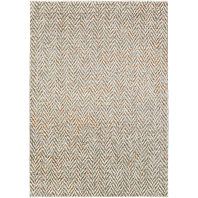 Burroughs Light Gray/Burnt Orange Area Rug & Reviews AllModern